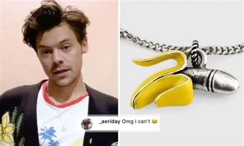 harry styles banana necklace